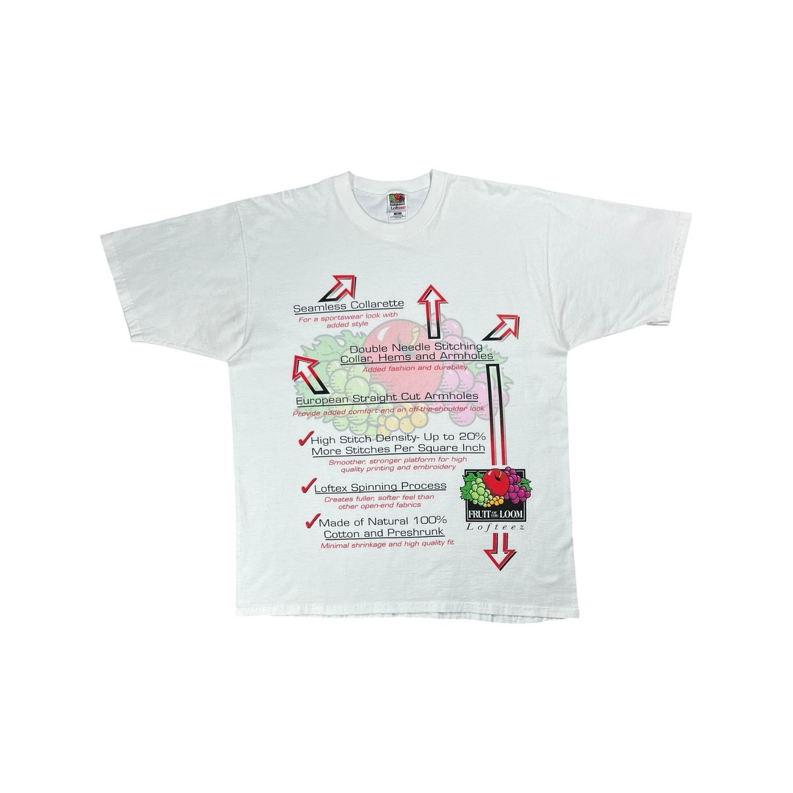 Fruit Of The Loom × Vintage 90s Fruit of the Loom Lofteez salesmen promo shirt shirt tee Size US XL / EU 56 / 4 - 1 Thumbnail