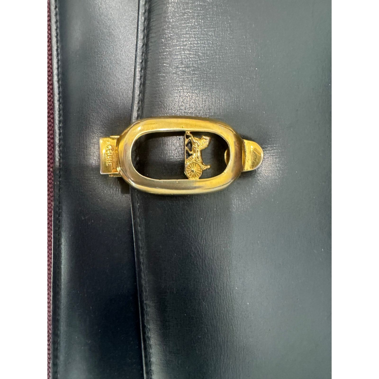 Celine vintage Celine “Horse & Carriage” box leather shoulder bag Size ONE SIZE - 1 Thumbnail