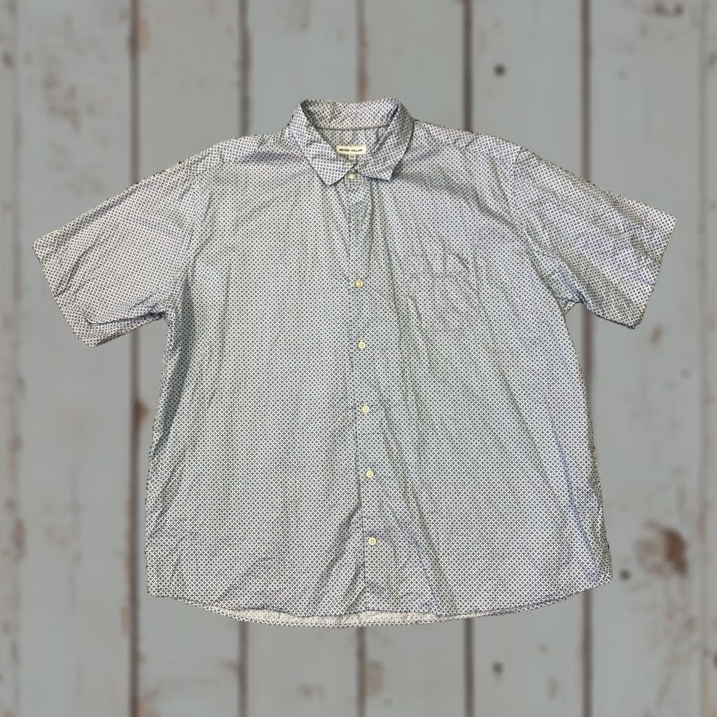 Peter Millar Peter Millar Shirt Button-Up Short Sleeve Mens 2XL Geometric Print Multicolor Casual Formal Breathable Cotton Size US XXL / EU 58 / 5 - 1 Thumbnail