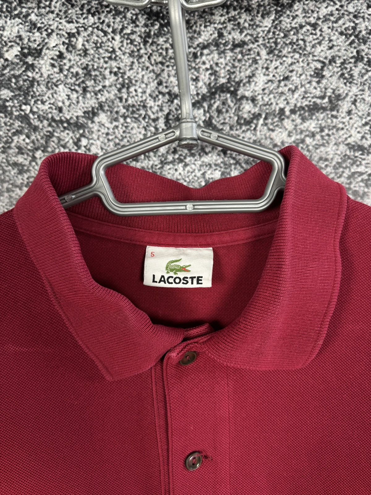 Lacoste Men’s Lacoste Vintage Polo Shirt Burgundy Luxury Size 5 Size US L / EU 52-54 / 3 - 7 Thumbnail