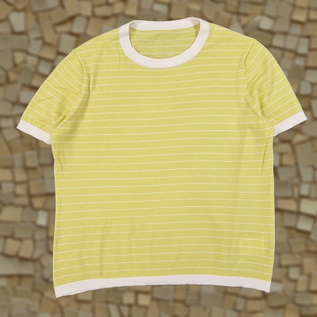 Vintage Rumere Womens T Shirt Striped 40 Medium Wool Crew Neck Short Sleeve Ringer Lightweight Casual Vintage: No (omit vintage) Size S / US 4 / IT 40 - 1 Thumbnail