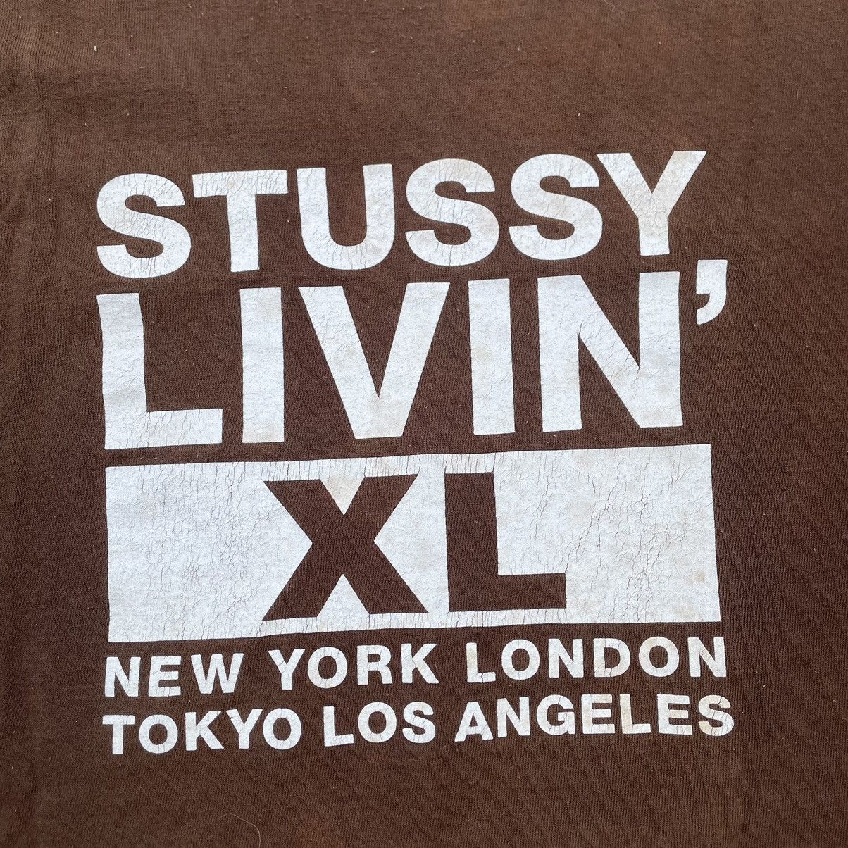 Stussy × Vintage 🔥Trash🔥Vintage 90s STUSSY NYLTLA Single Stitch Sun Faded Tee Size US M / EU 48-50 / 2 - 2 Thumbnail