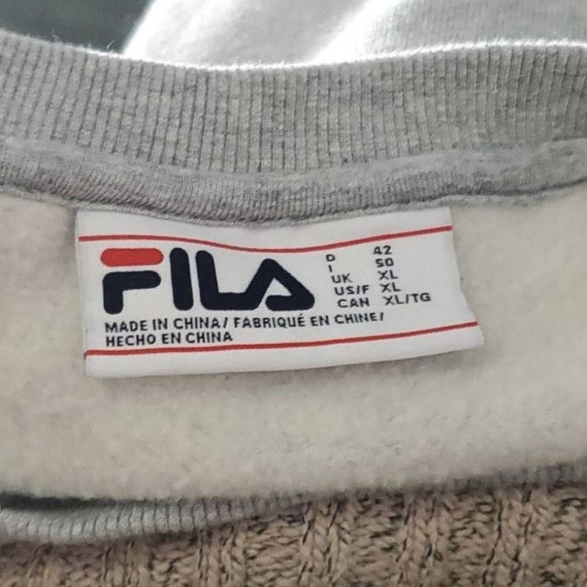 Fila Y2K Fila Gray Crewneck Pullover Sweatshirt - L Size XL / US 12-14 / IT 48-50 - 4 Thumbnail