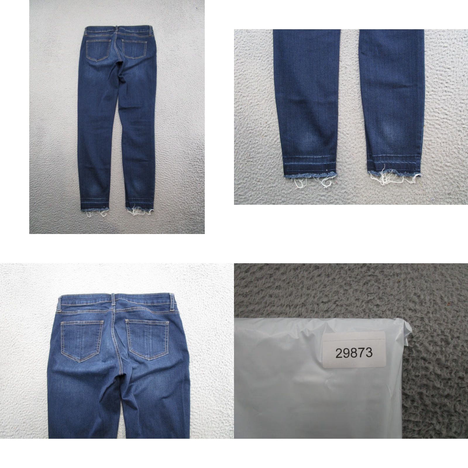 Denime Prosperity Dark Wash Skinny Ankle Stretch Denim Raw Hem Blue Jeans 30 Women Sized 30 Blue Prosperity Jeans Skinny Stretch Dark Wash Women 30 Size 30" / US 8 / IT 44 - 9 Thumbnail