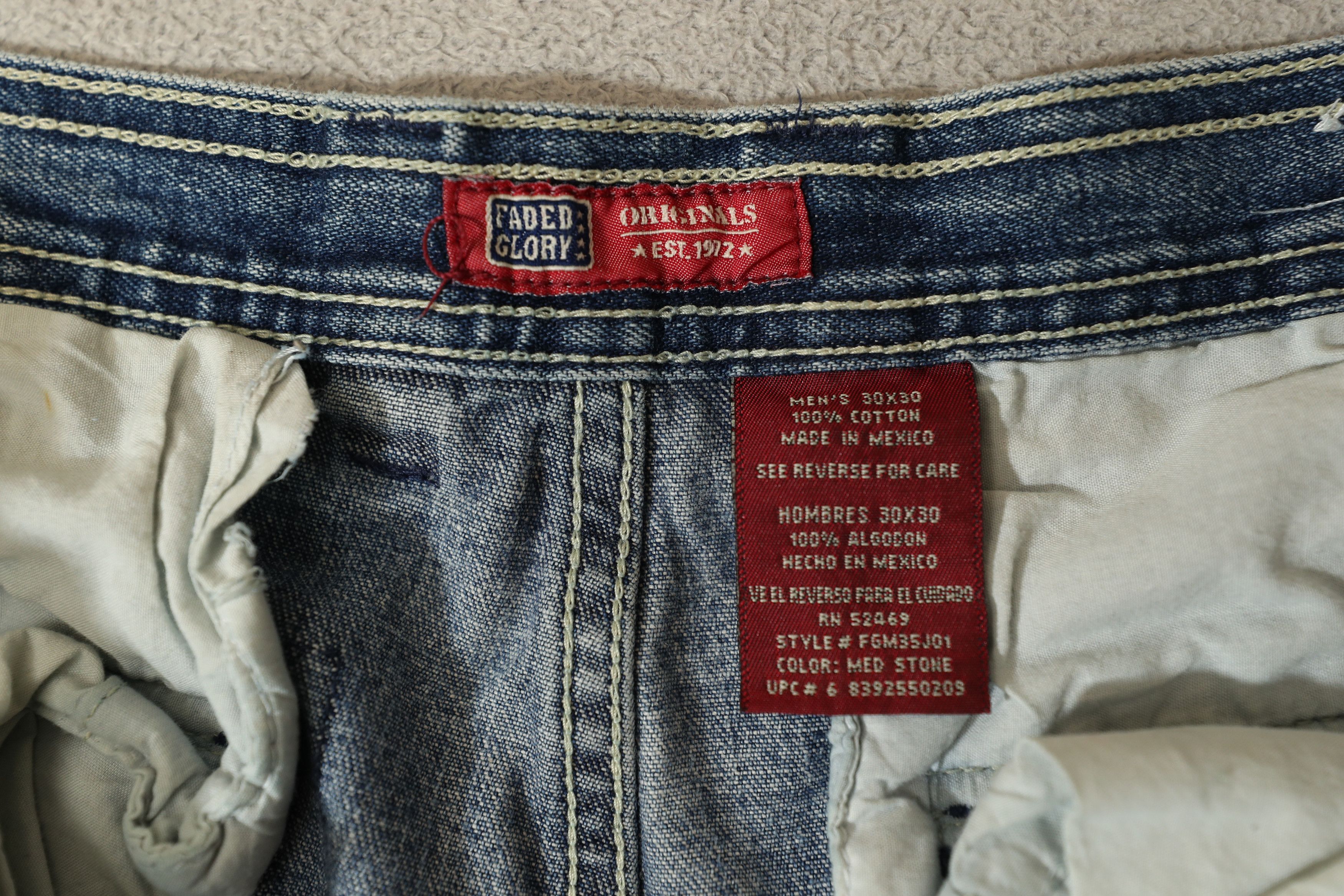 Faded Glory Faded Glory Denim Cargo Pants (30x30) Size US 30 / EU 46 - 8 Thumbnail
