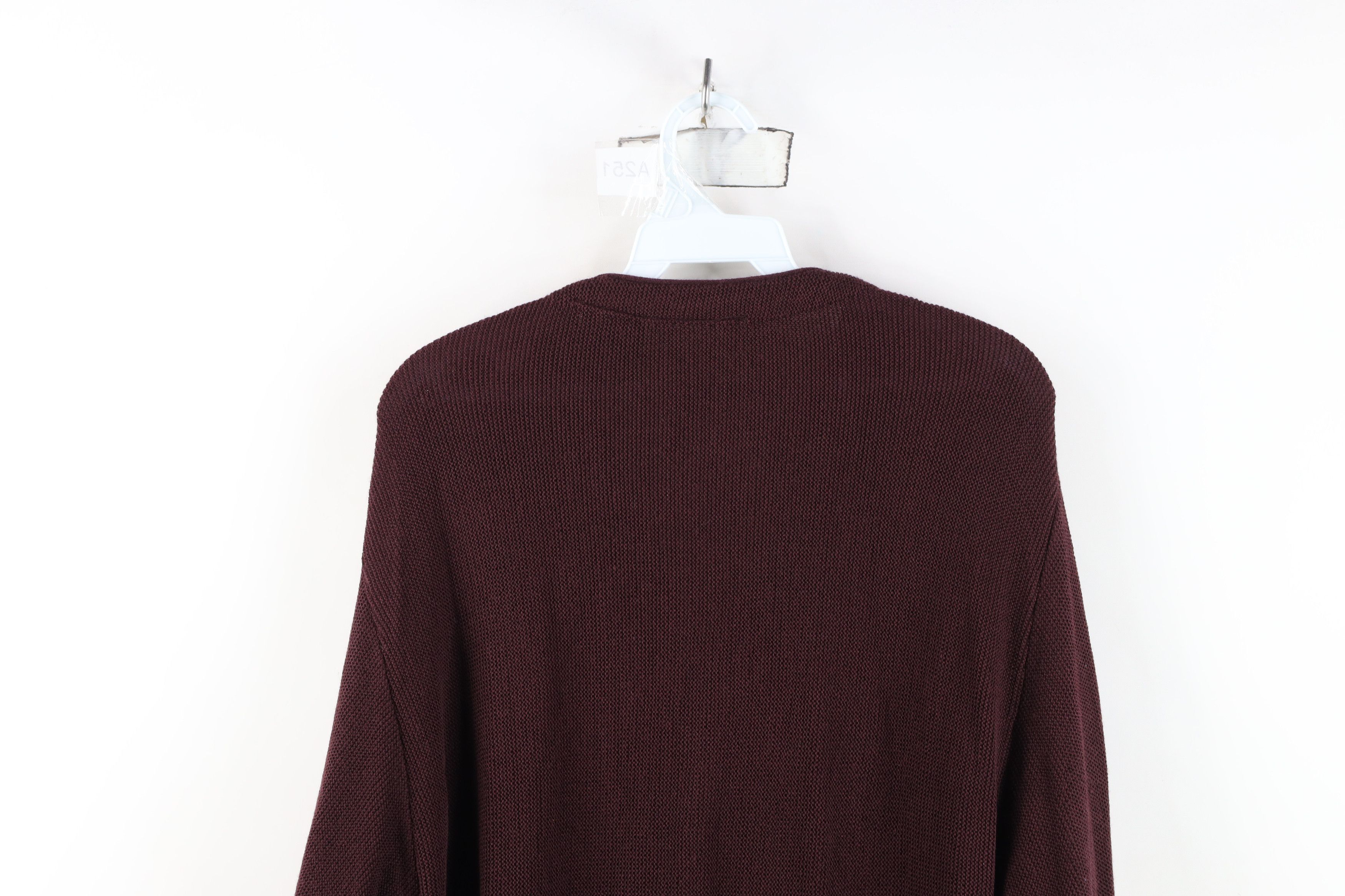 Vintage Vintage 90s Streetwear Blank Knit Cardigan Sweater Purple Size US M / EU 48-50 / 2 - 11 Thumbnail