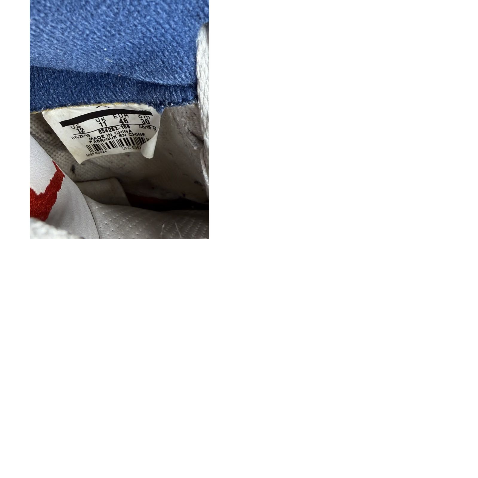 Jordan Brand Nike Air Jordan 3 Men Sneaker Size 12 Retro True Blue 2016 854262-106 Size US 12 / EU 45 - 9 Thumbnail