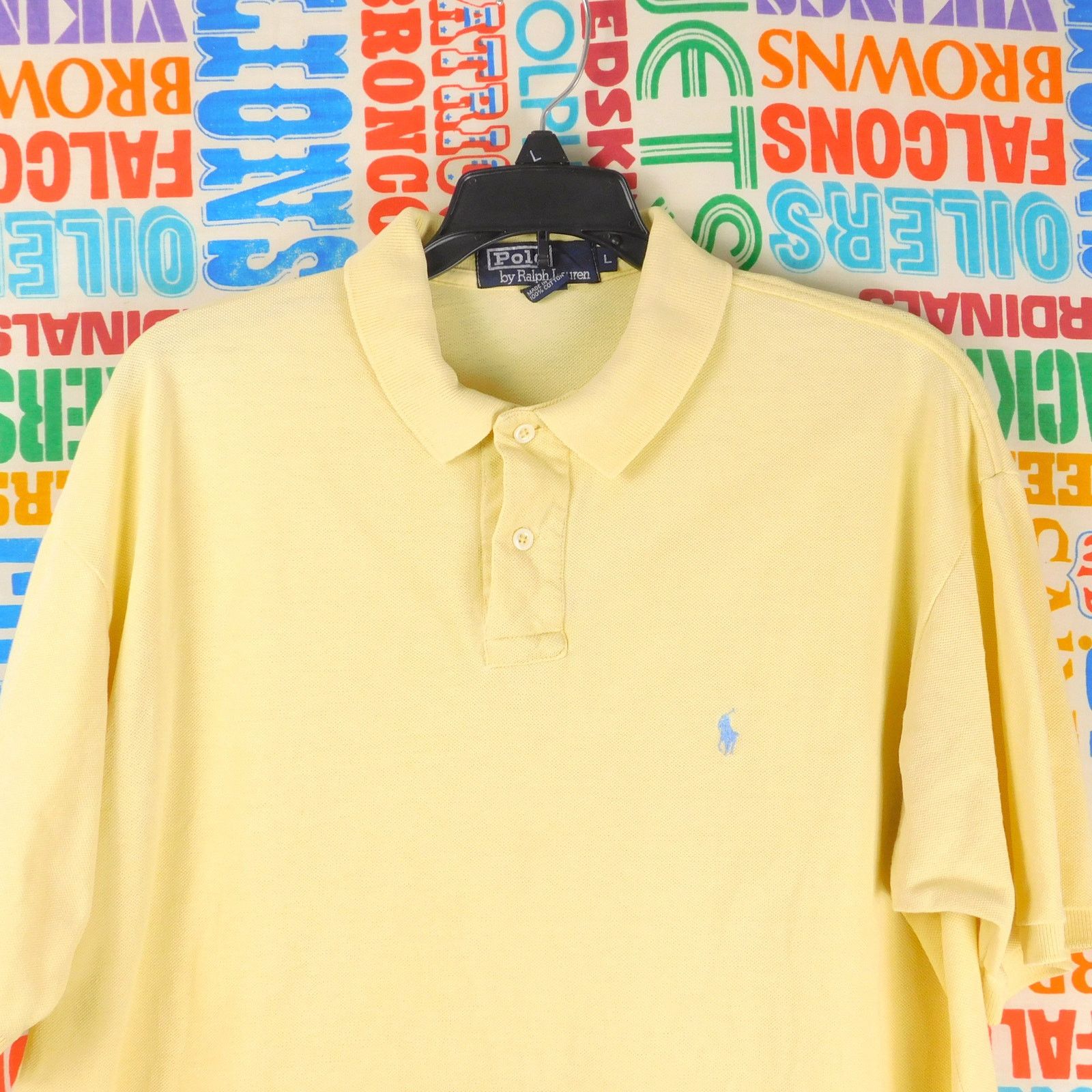 Polo Ralph Lauren Ralph Lauren Polo Shirt Size L Pale Yellow Blue Pony 90s Size US L / EU 52-54 / 3 - 2 Thumbnail