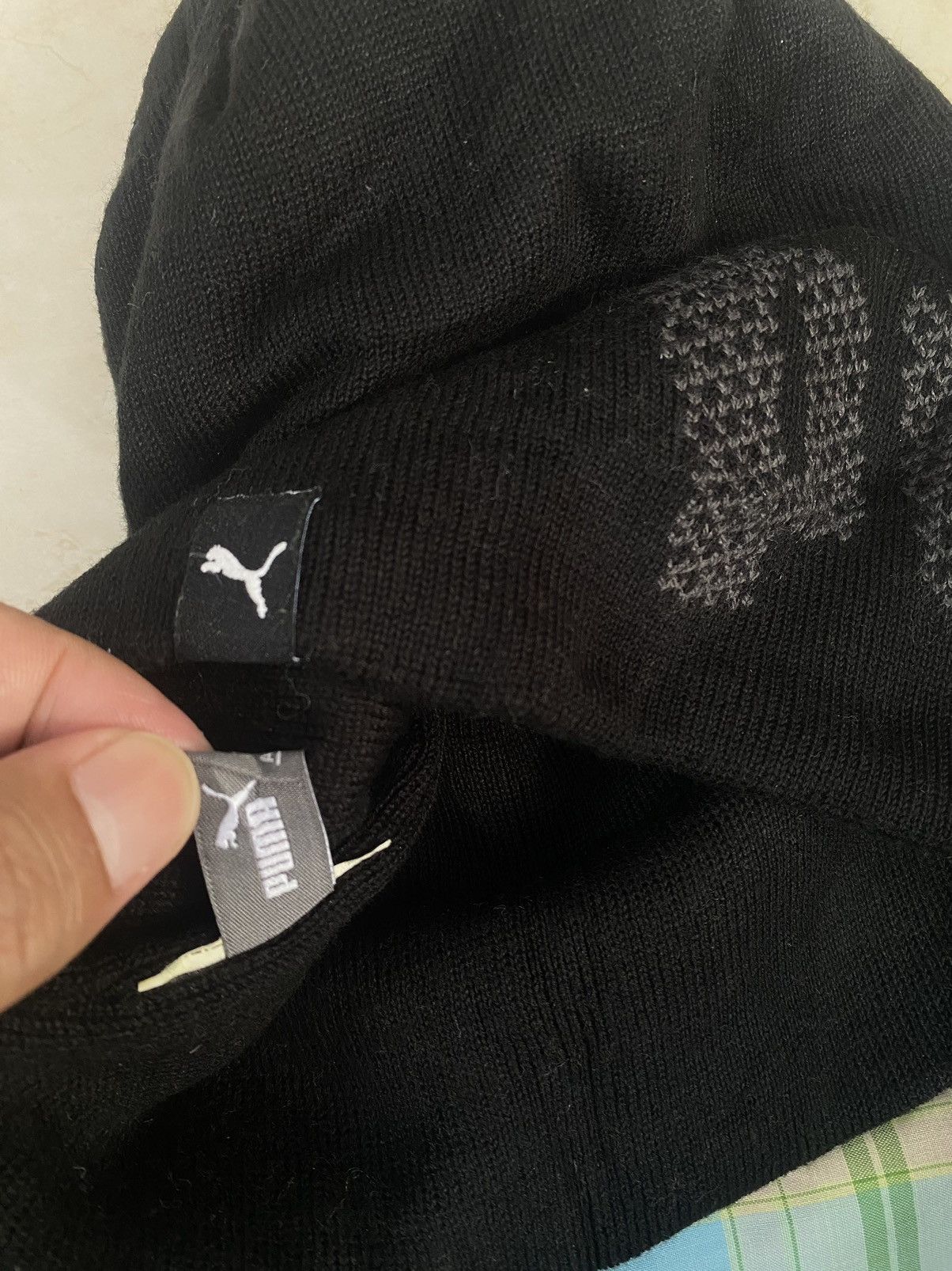 Puma × Vintage 💥VINTAGE PUMA outdoor snowcap black beanie Size ONE SIZE - 4 Thumbnail