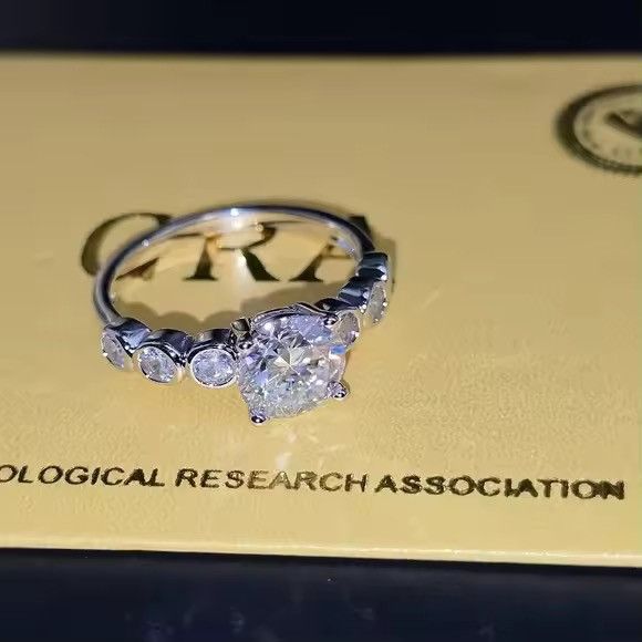 Other 2 CTW Moissanite White Gold Filled Ring . Size ONE SIZE - 2 Thumbnail