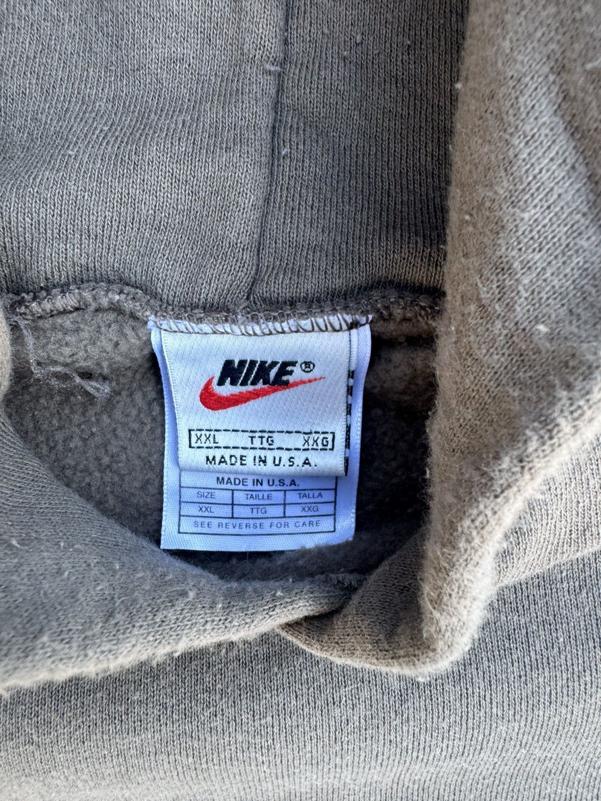 Nike Vintage 90s Nike Tonal Brown Hoodie Size US XXL / EU 58 / 5 - 5 Thumbnail