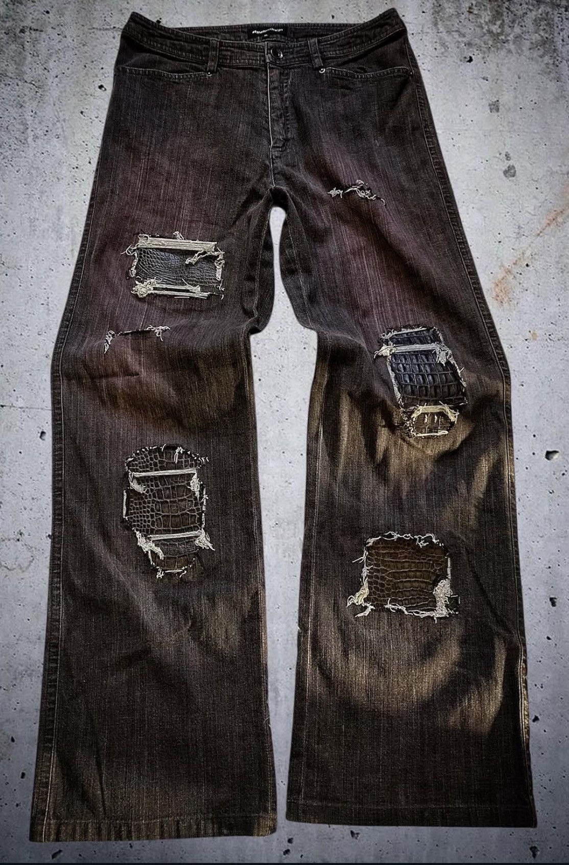 semanticdesign Semantic Design Crocodile Leather Denim Size US 30 / EU 46 - 1 Thumbnail
