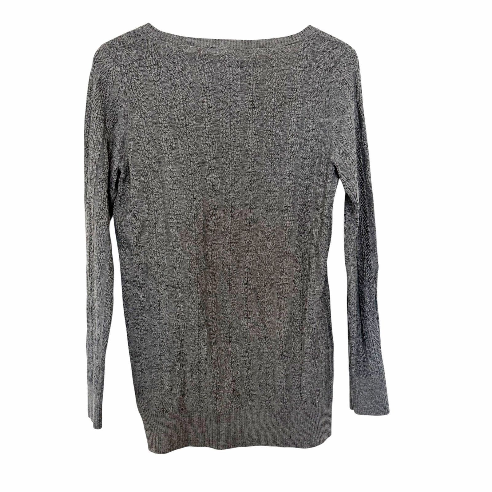 Other Peruvian Connection Gray Knit Pima Cotton Sweater Sz L Size L / US 10 / IT 46 - 5 Thumbnail