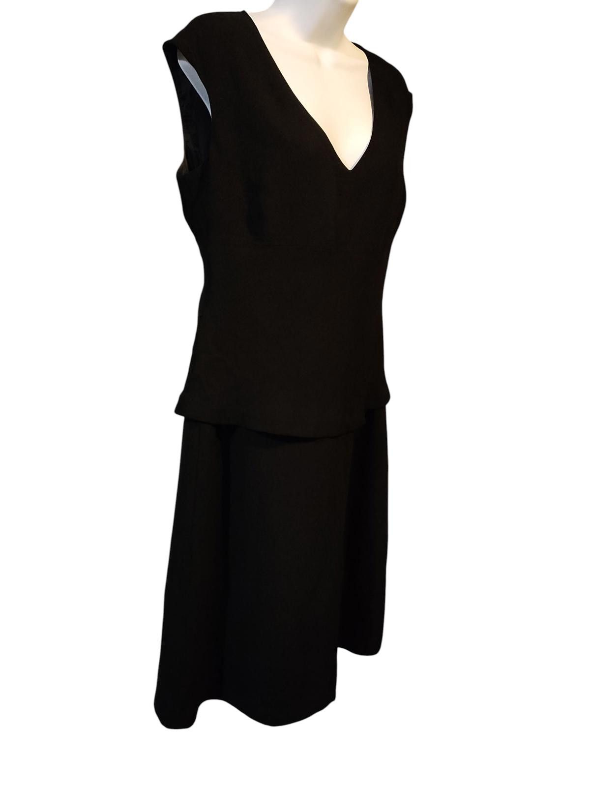 jones new york black dress Jones New York Black and Gold Sleeveless Dress – Northside Cellar main image 1