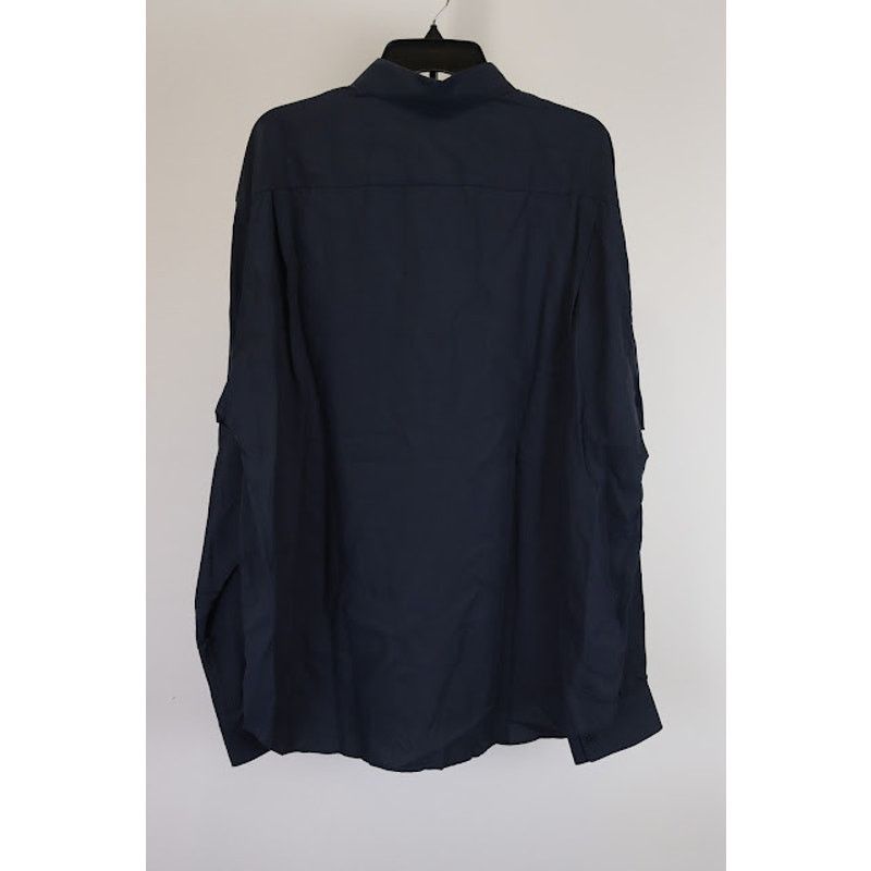 Balenciaga o1rshd1 Button up Shirt in Navy Blue Size US S / EU 44-46 / 1 - 9 Thumbnail
