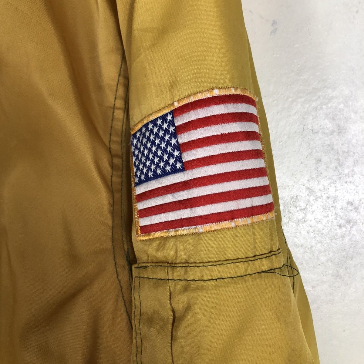 Vintage 📌VINTAGE BOMBER JACKET FLY MILITARY USA FLAG BUZZ RICKSON Size US L / EU 52-54 / 3 - 19 Thumbnail
