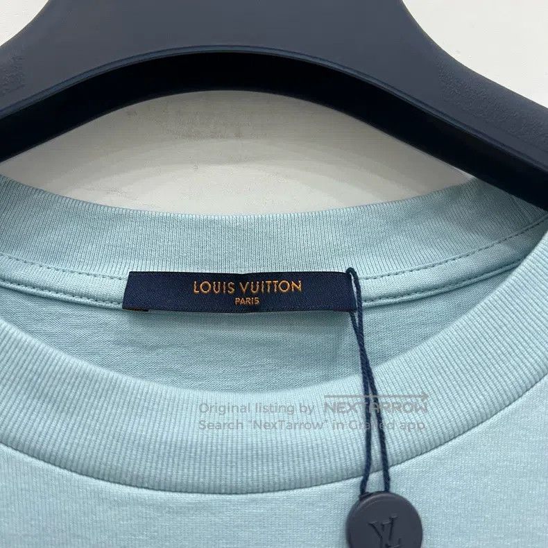 Louis Vuitton Louis Vuitton Blue Logo Gradient Round Neck Short Sleeve Size US XL / EU 56 / 4 - 5 Thumbnail