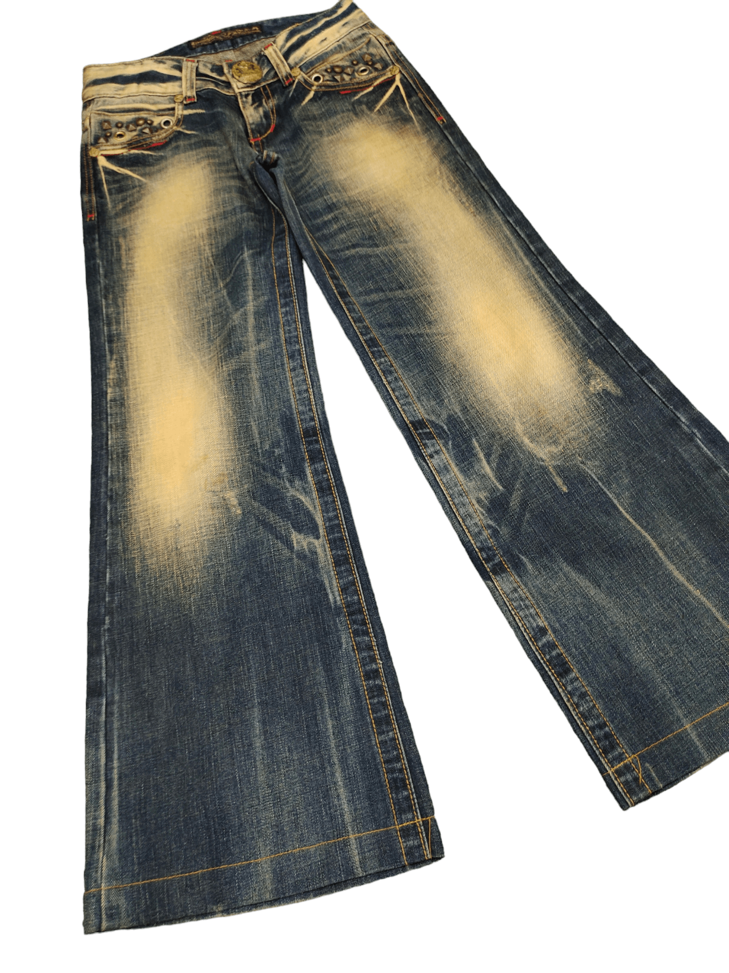 If Six Was Nine Flare Jeans Studio RP Faded Bootcut Low Rise Jpg Style Size US 27 - 12 Thumbnail