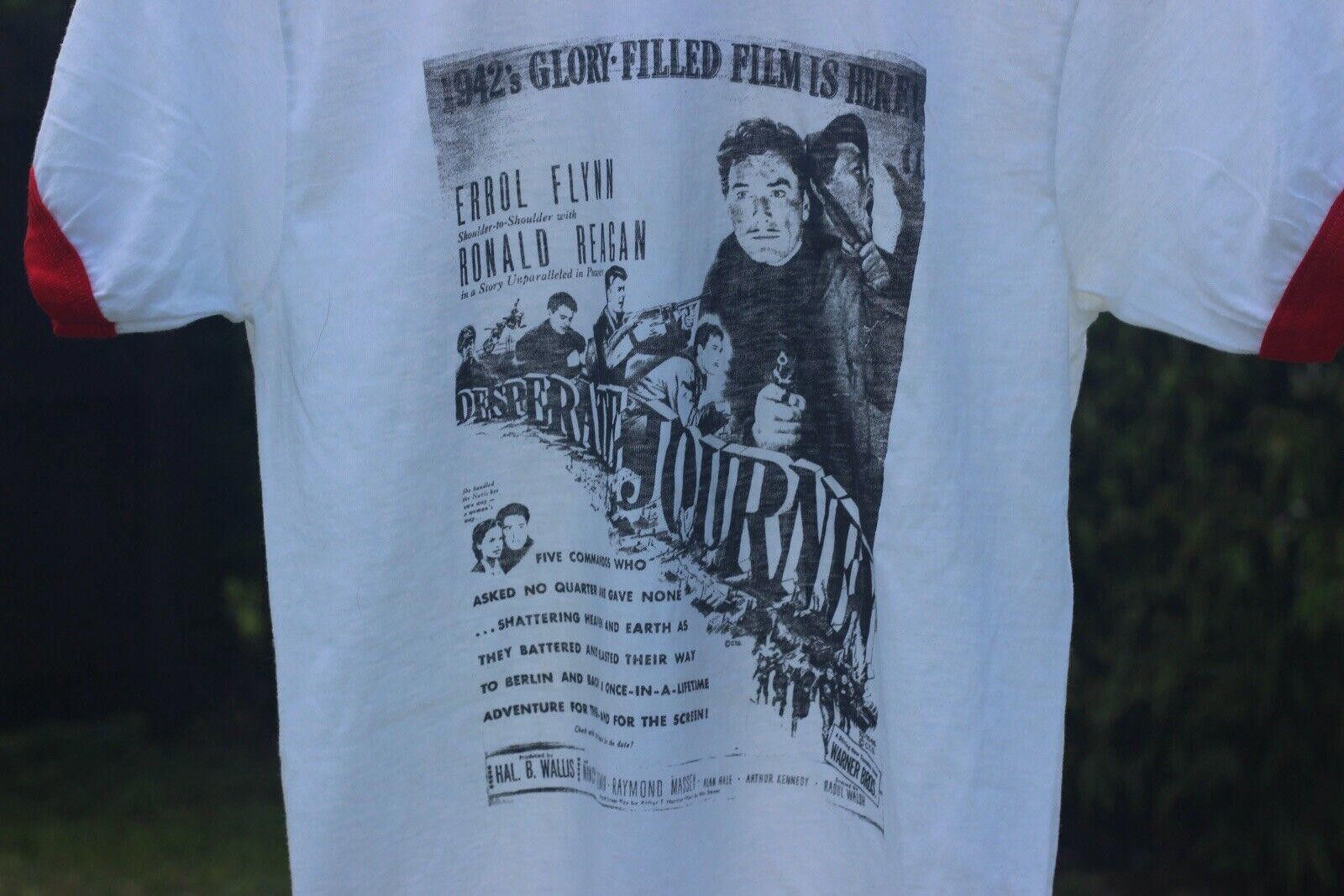 Designer VTG 1980s Desperate Journey Ronald Reagan Movie Promo 1942 M Size US M / EU 48-50 / 2 - 4 Thumbnail