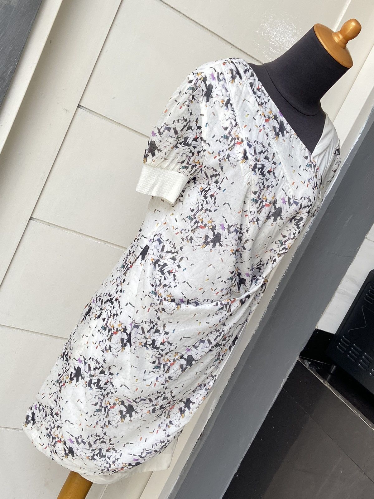 Designer × Japanese Brand YULIA YUSUPOVA White Motive Dress Size XS / US 0-2 / IT 36-38 - 3 Thumbnail