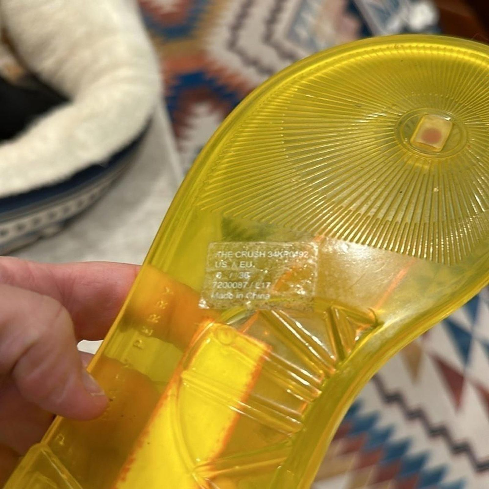 Designer Katy Perry Chic Yellow Jelly Flip Flops Sandles Size US 6 / IT 36 - 7 Thumbnail