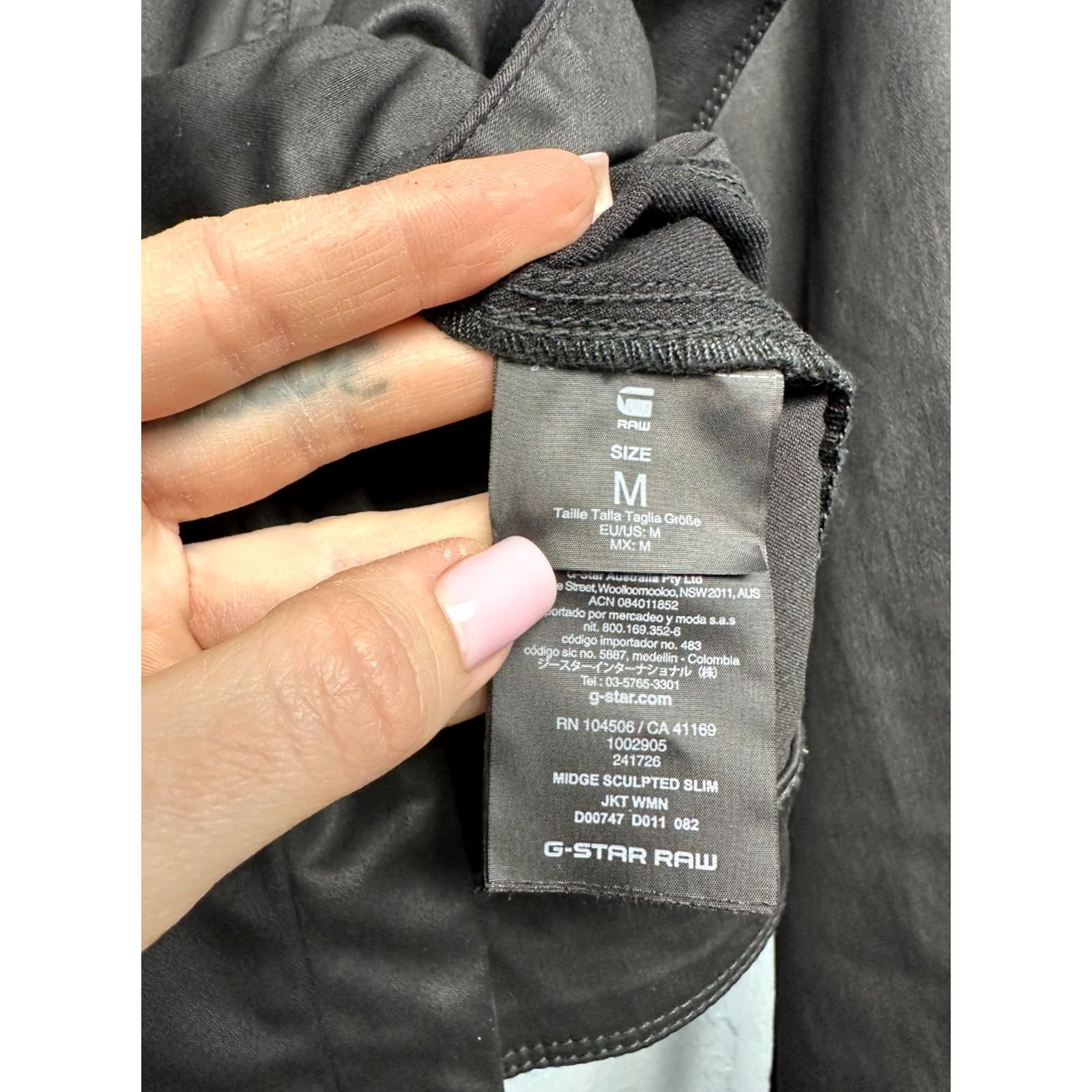 G-Star G-Star Raw Womens Midge Sculpted Slim Jacket M Black Logo Slim Jacket Women XS-XL? Size M / US 6-8 / IT 42-44 - 5 Thumbnail