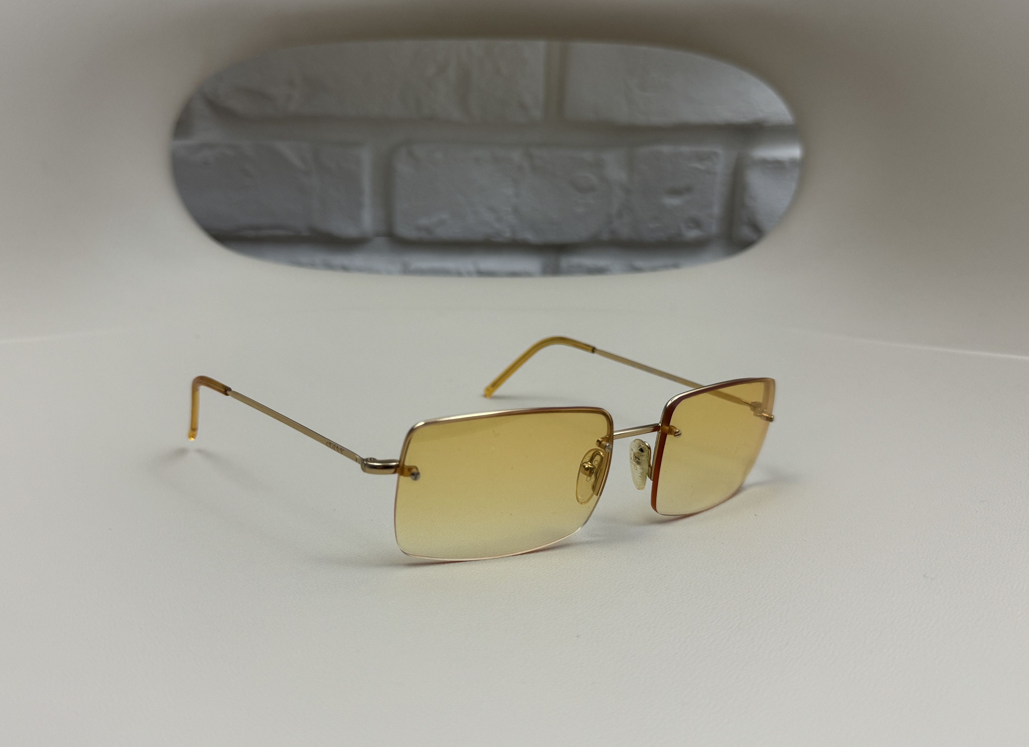 Gucci × Vintage Retro 90s Gucci GG 1653/S Sunglasses Rimless 