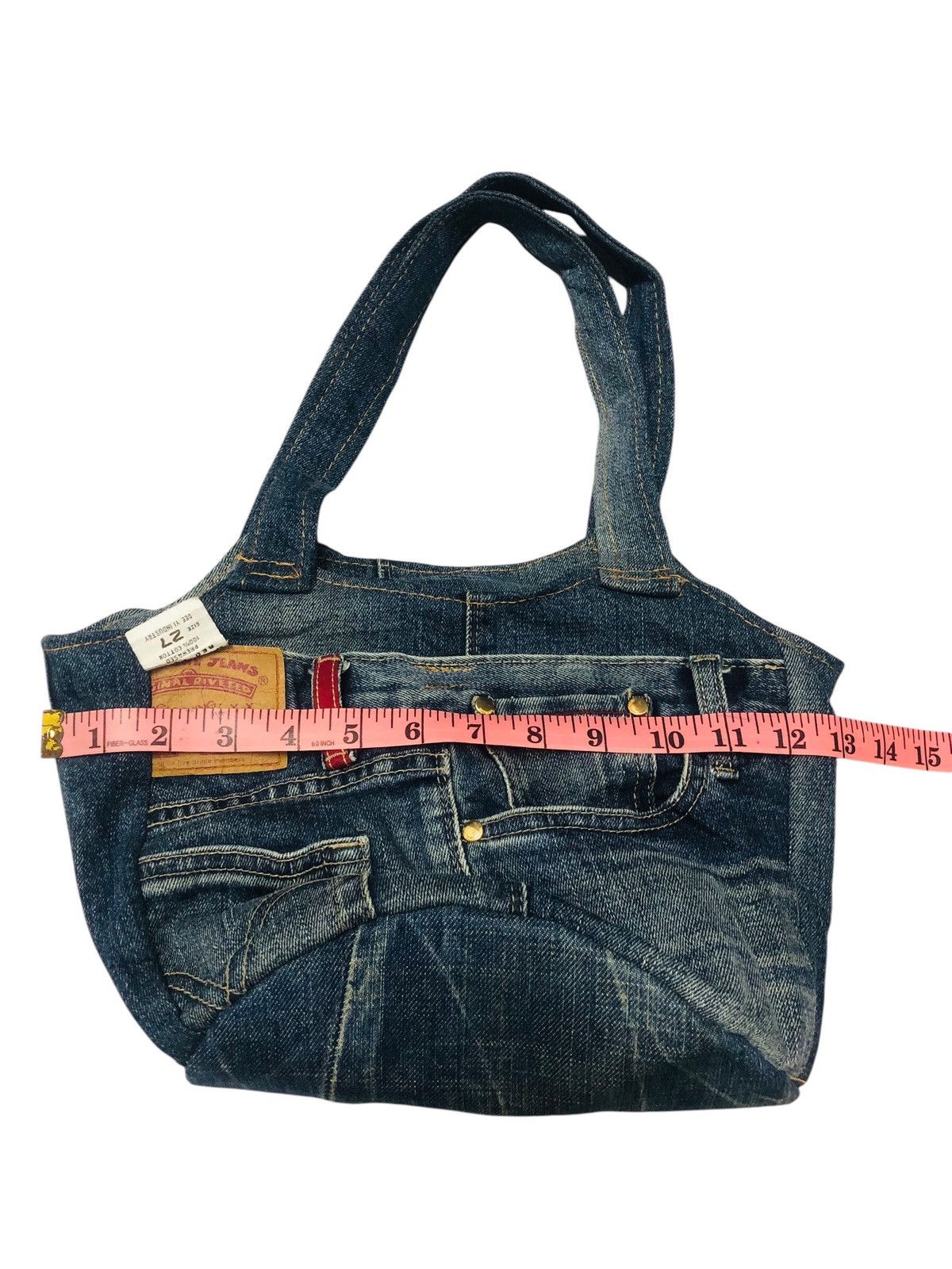 Japanese Brand Some one Red flag denim jeans tote bag Size ONE SIZE - 6 Thumbnail