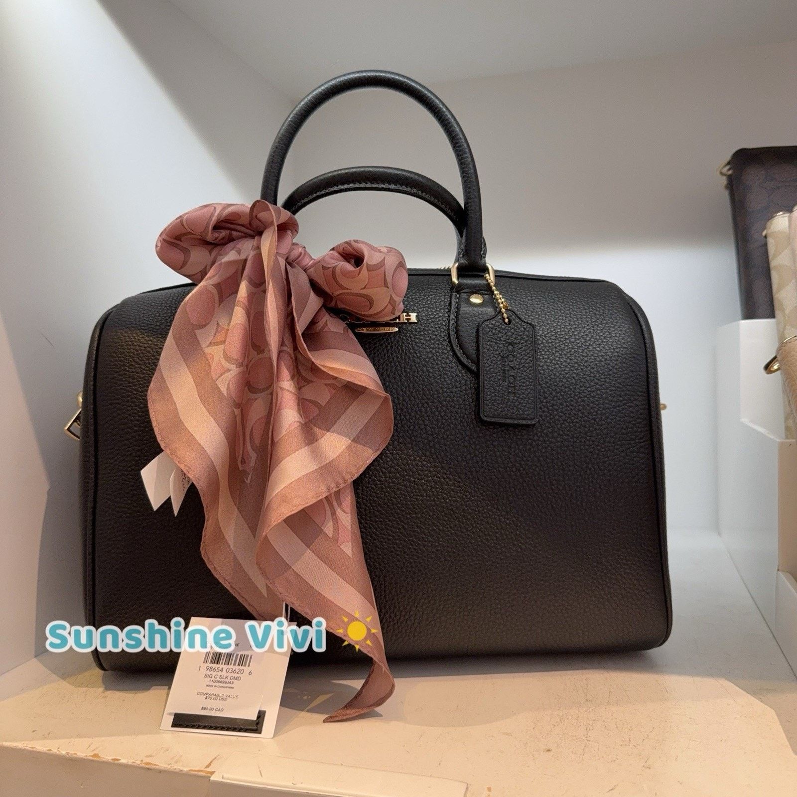 Coach NWT Coach Bundle Silk Scarf CCQ00 & Large rowan Bag CV960 Size ONE SIZE - 1 Thumbnail