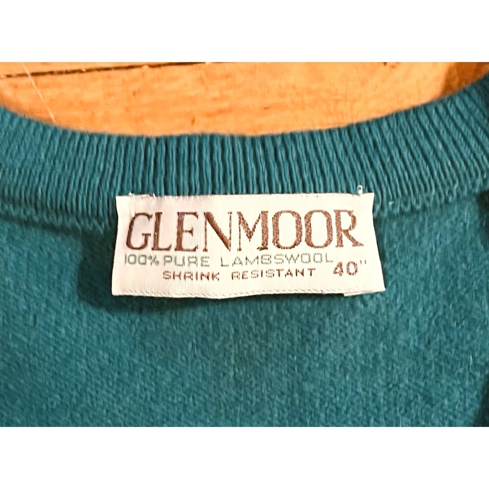 Vintage VINTAGE Glenmoor Geometric Sweater Men’s Large Green Wool Pullover Knit Size US L / EU 52-54 / 3 - 4 Thumbnail