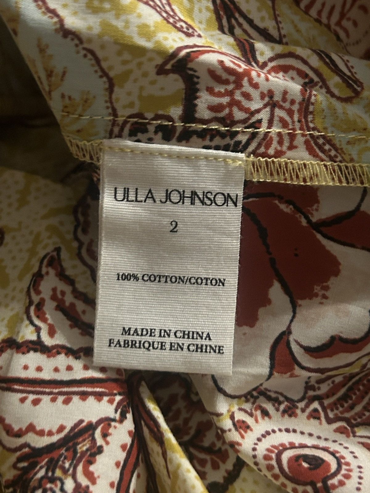 Ulla Johnson ULLA JOHNSON Golda cutout printed cotton-poplin midi dress Size XS / US 0-2 / IT 36-38 - 6 Thumbnail