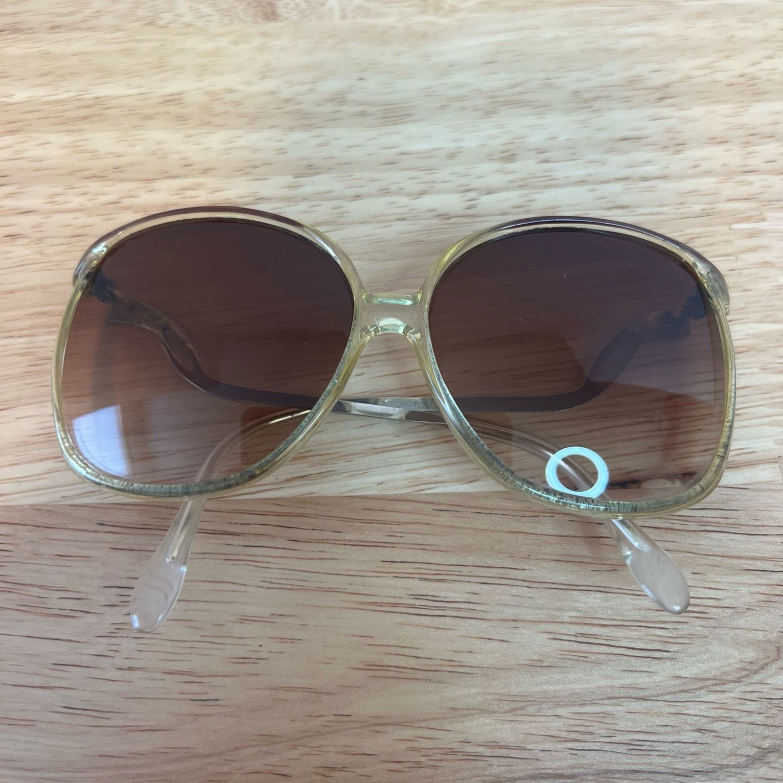 Other Vintage ROC Taiwan Clear Brown Metal Circle Retro Sunglasses Size ONE SIZE - 1 Thumbnail