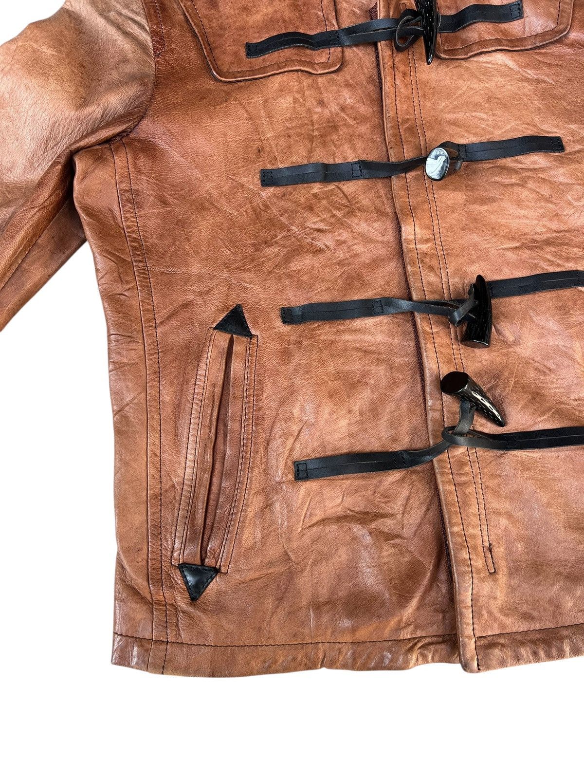 Ekam Haruf Japan Patina Sheepskin Leather Hoodie Toggle Jacket Size US M / EU 48-50 / 2 - 7 Thumbnail