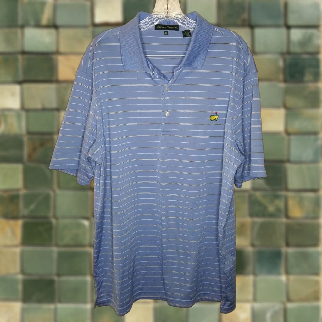 Augusta Sportswear Augusta National Polo Mens XL Blue Golf Size US XL / EU 56 / 4 - 1 Thumbnail