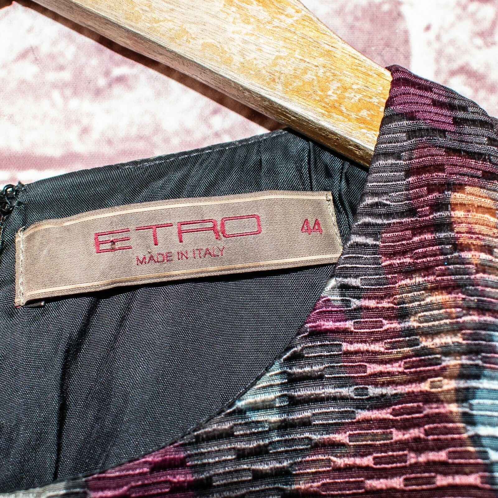 Etro ETRO Bubble Pleated Dress Textured Floral Wool Silk Size M / US 6-8 / IT 42-44 - 3 Thumbnail