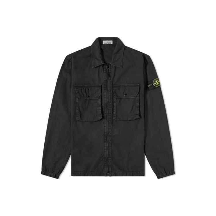 Stone Island Stone Island Cotton Zippered Overshirt Size S Size US S / EU 44-46 / 1 - 1 Thumbnail