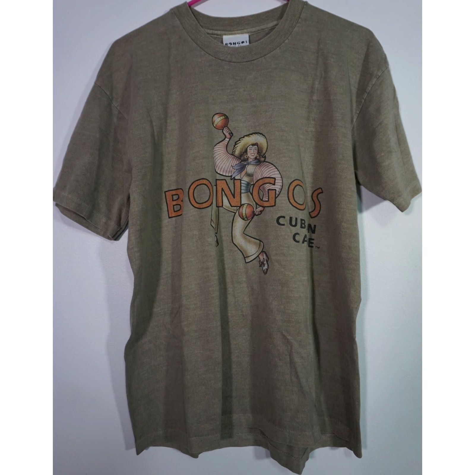 Disney VTG Bongos Cuban Cafe Downtown Disney Single Stitch Men Medium T-Shirt Beige / 1900s 2000s Disney Mens T-Shirt Size US M / EU 48-50 / 2 - 3 Thumbnail