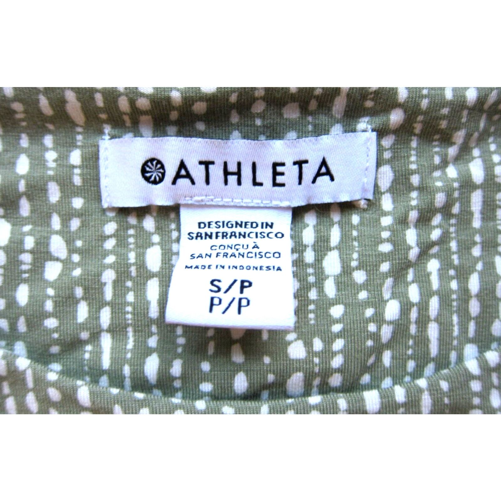 Athleta Athlete Shirt Womens Polka Dot Jersey Stretch Sleeveless Tank Dress Small Green 90s Style? Size S / US 4 / IT 40 - 3 Thumbnail