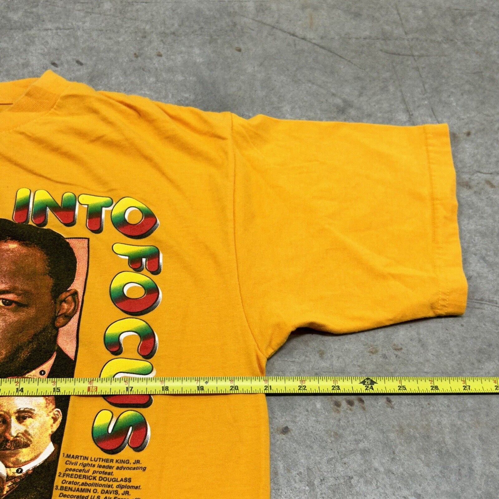 Rap Tees × Vintage Vintage 90s Black History into Focus Rap Tee Yellow T Shirt Size US L / EU 52-54 / 3 - 7 Thumbnail