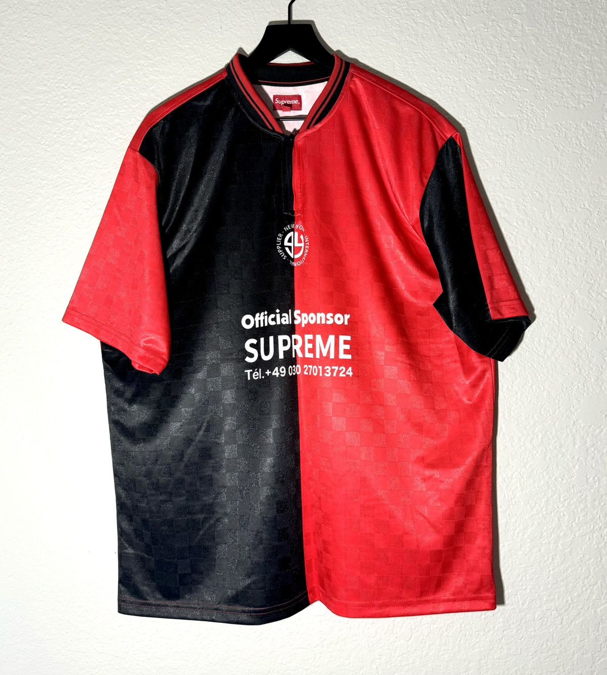 Supreme Supreme Soccer Jersey Split Football Black Red Oversized Size US XL / EU 56 / 4 - 3 Thumbnail