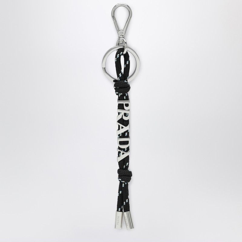 Prada Prada Prada Speedrock Key Holder In Black Ribbon Size ONE SIZE - 1 Thumbnail