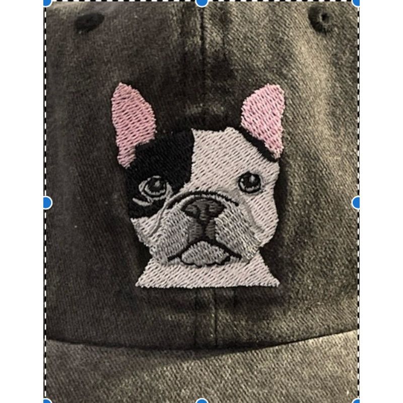 Unknown London Aldeal Olive Green Baseball Hat Dog Bulldog Pug One size Size ONE SIZE - 2 Thumbnail