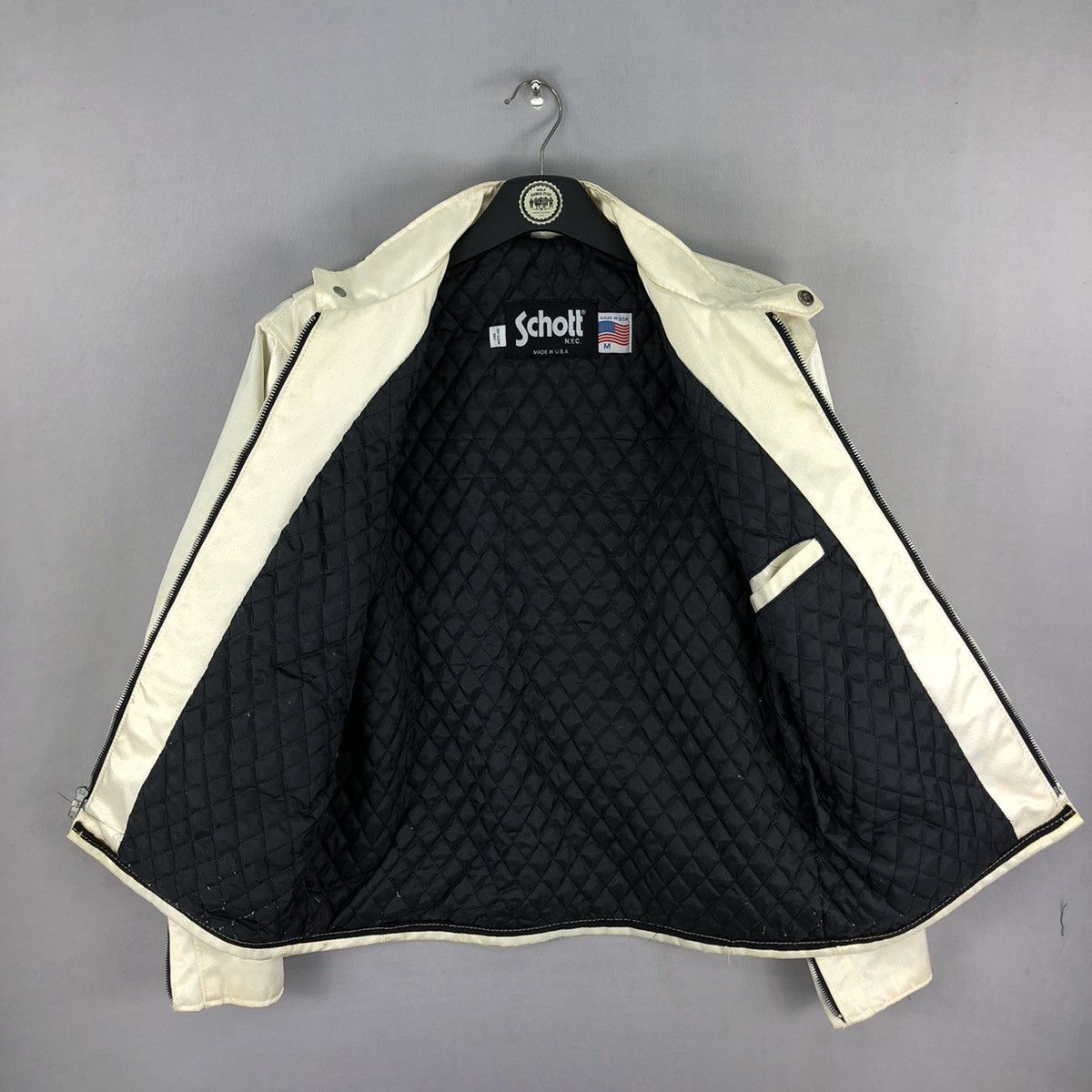 Schott Vintage 90's Schott N.Y.C Made in USA Retro Racer Jacket Size US M / EU 48-50 / 2 - 7 Thumbnail