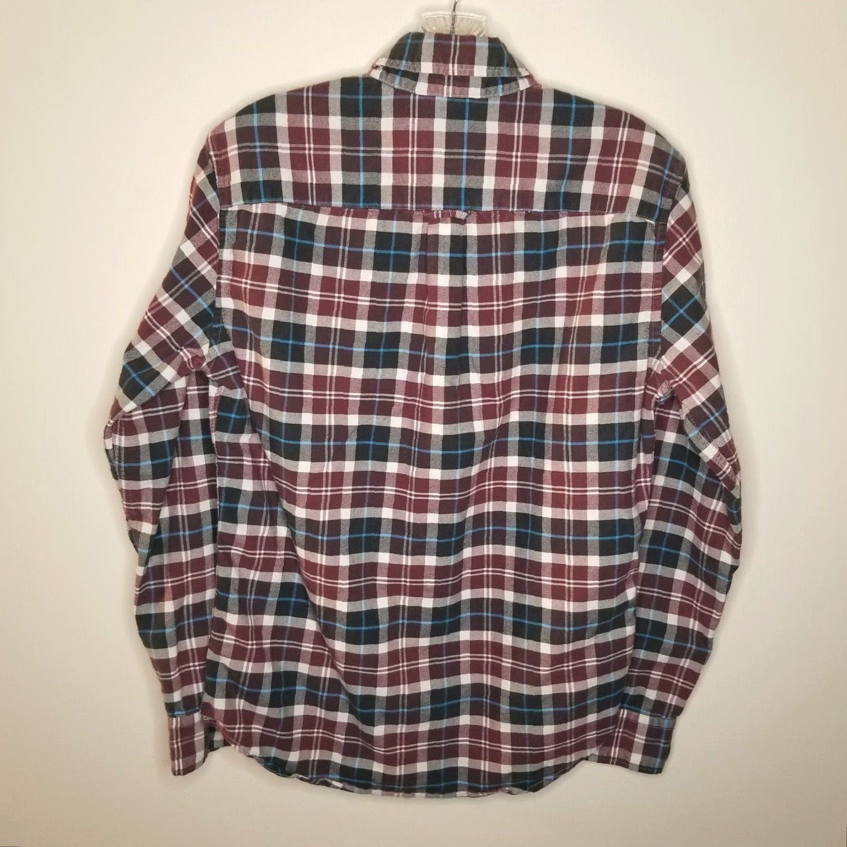 American Eagle Outfitters American Eagle Mens Classic Fit Plaid Long Sleeve Button Up Shirt XS Red Blue Size US XS / EU 42 / 0 - 4 Thumbnail