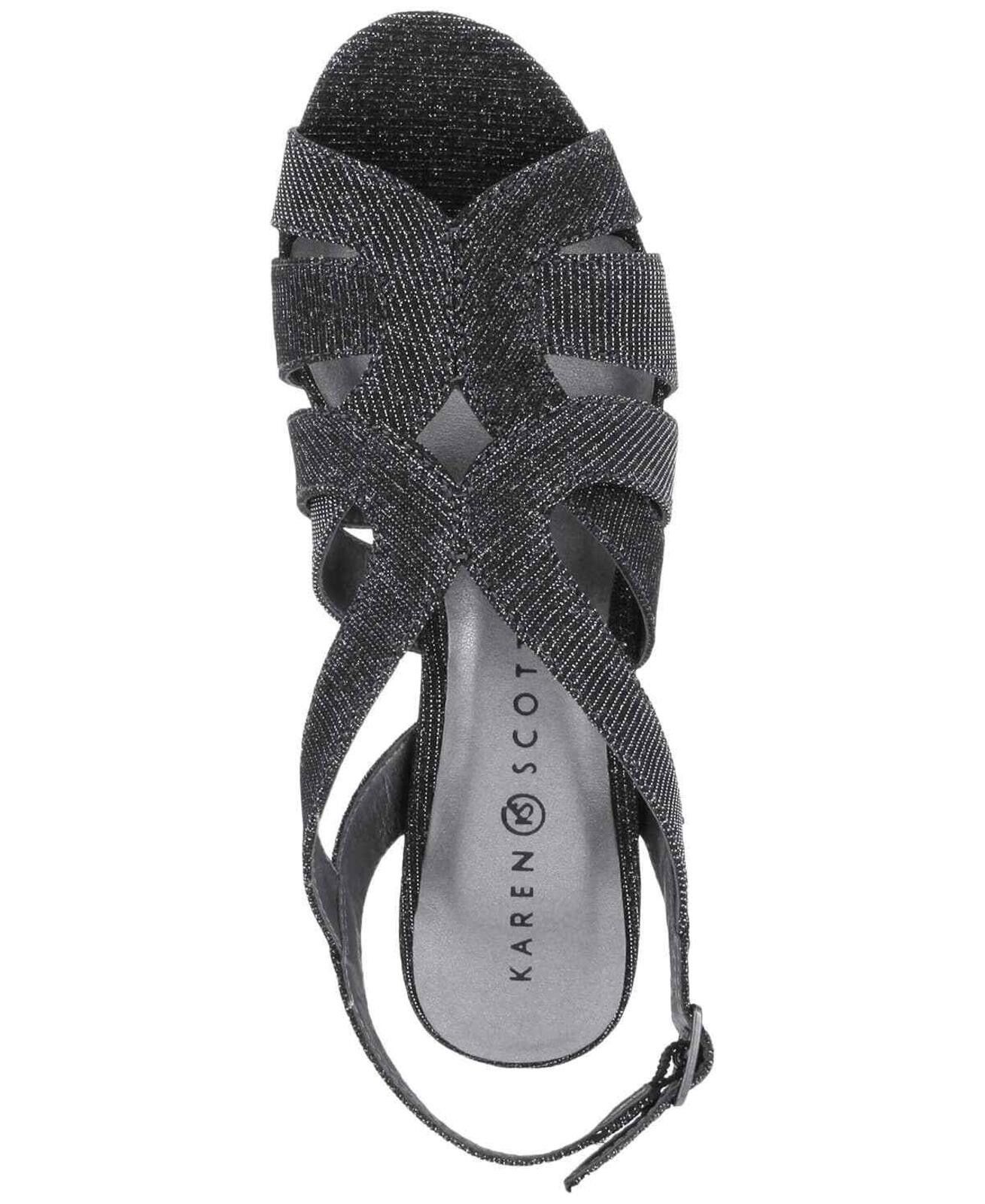 Other Karen Scott Women's Silver Belindah Slingback Dress Sandals Size US 8 / IT 38 - 4 Thumbnail