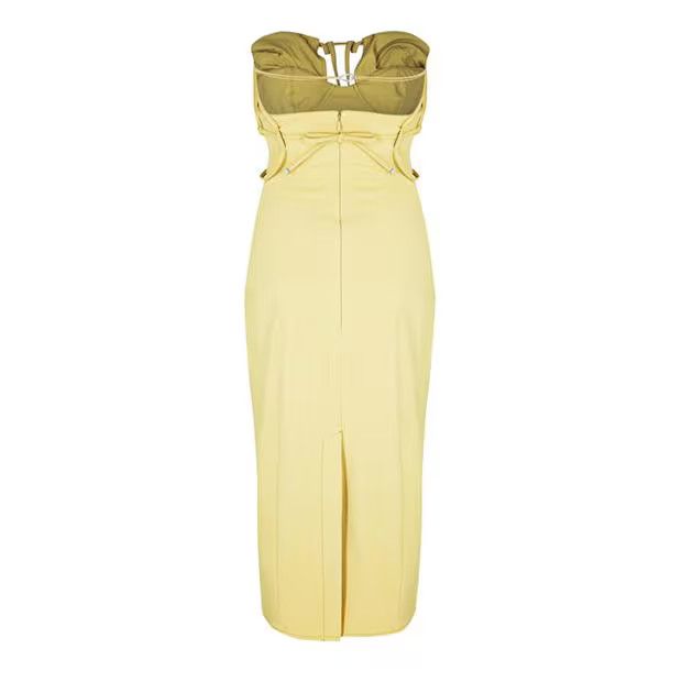 Jacquemus o1g2r1mq1024 Bikini Midi Dress in Light Yellow Size XS / US 0-2 / IT 36-38 - 2 Thumbnail