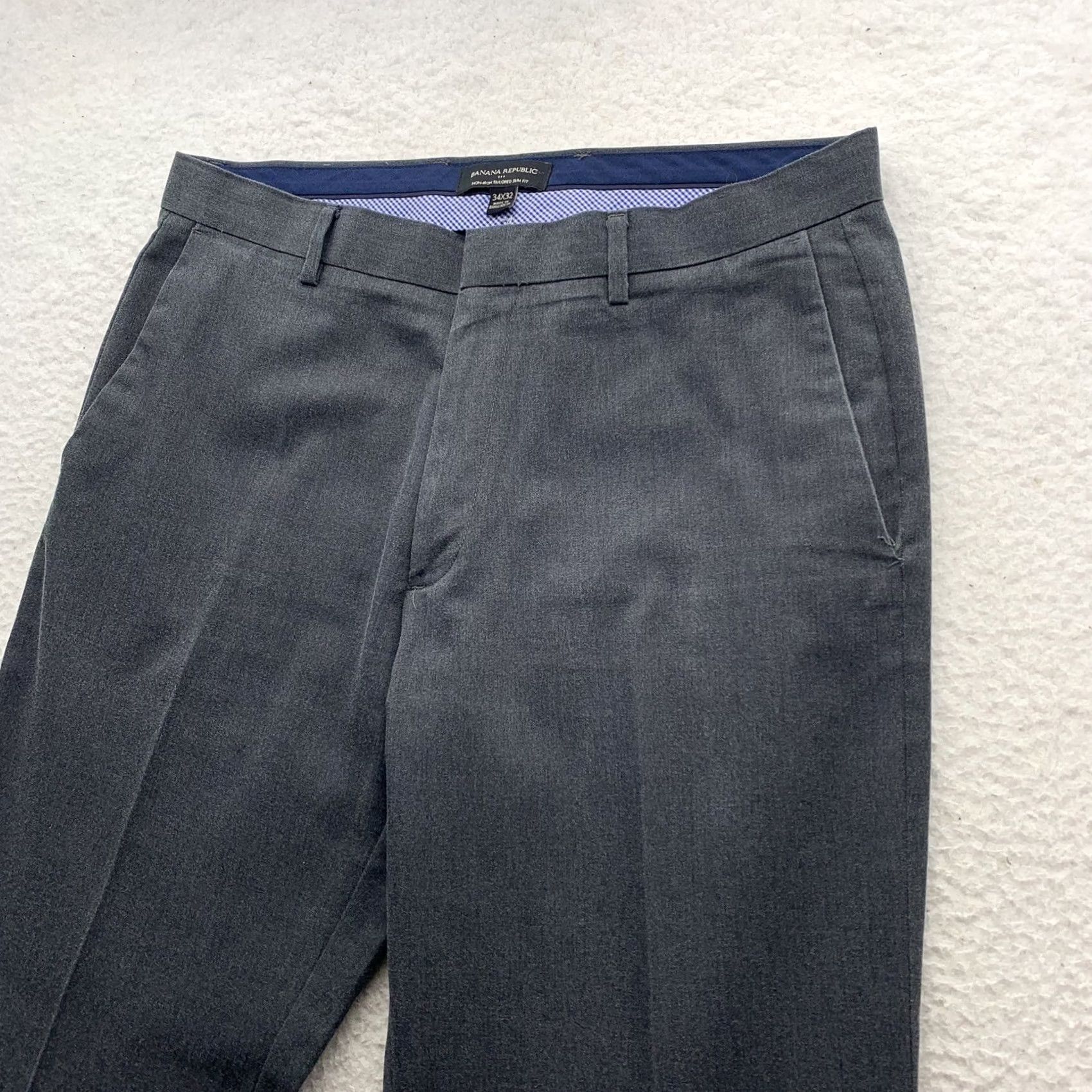 Banana Republic Banana Republic Gray Dress Pants Mens 34x31 Non Iron Slim Fit Trousers Office Preppy Size US 34 / EU 50 - 2 Thumbnail