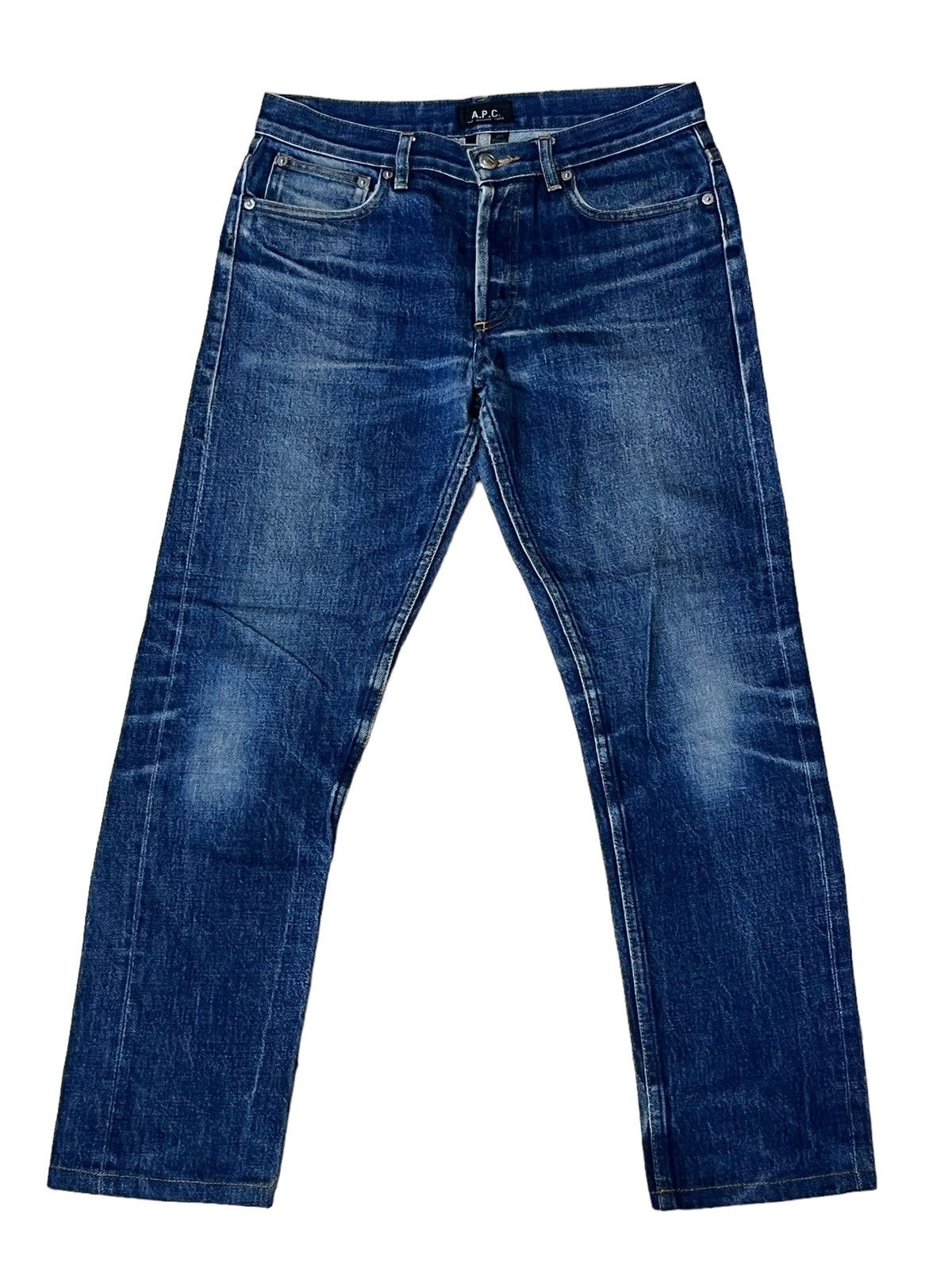 A.P.C. A.P.C RUE MADAME PARIS JEAN BUTTON REDLINE SELVEDGE JEANS Size US 30 / EU 46 - 1 Thumbnail