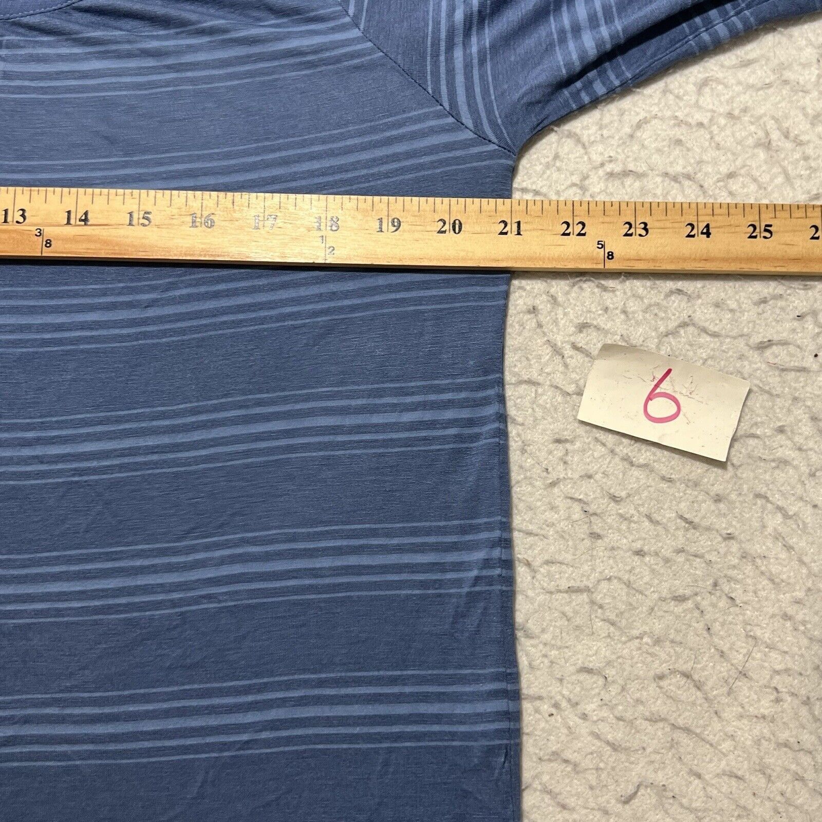 Lucky Brand Lucky Brand Large 3/4 Sleeve Crewneck Striped Navy Top Size M / US 6-8 / IT 42-44 - 8 Thumbnail
