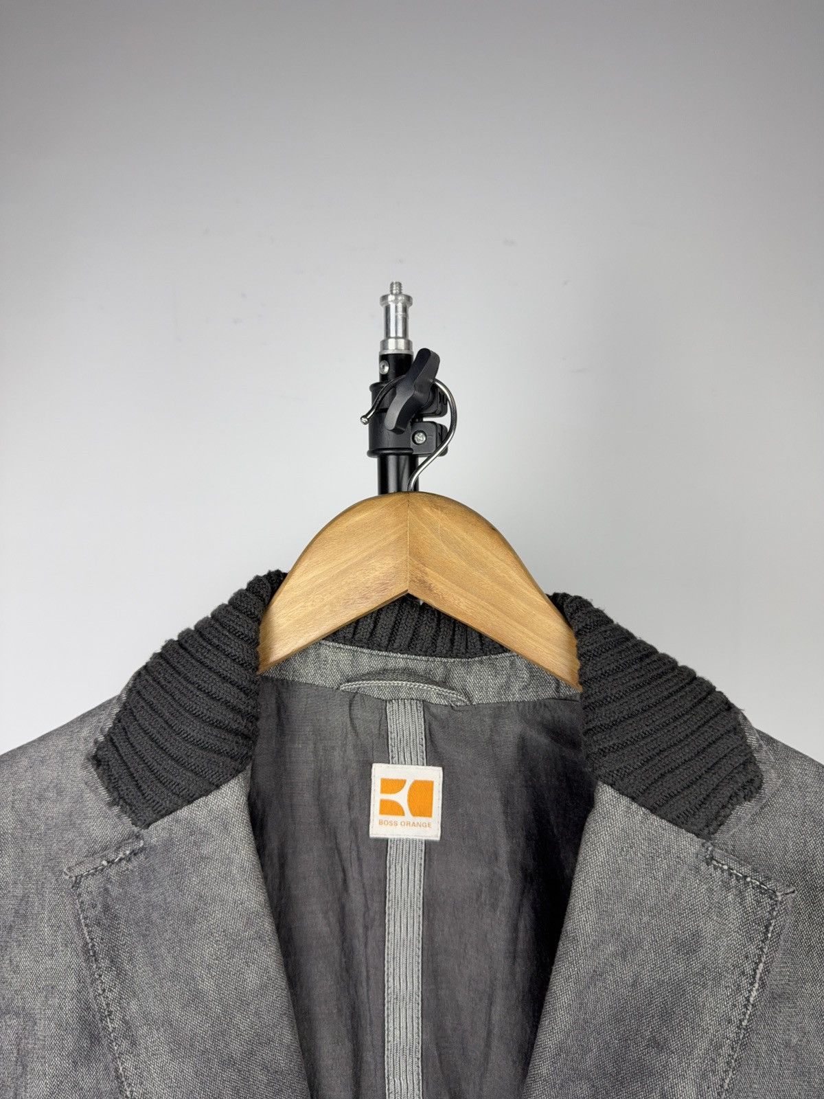 Hugo Boss 00s Luxury Boss Orange Washed Grey Casual Tailored Blazer M Size 38R - 4 Thumbnail